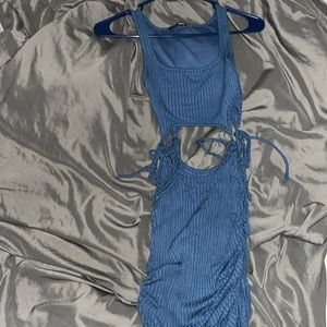 Blue cutout dress
